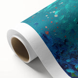 Vibrant rolled canvas featuring a marine life fish design in an array of colors, showcasing detailed sea creatures, perfect for ocean-themed decor. Ideal for enhancing interior spaces with a touch of aquatic artistry.