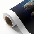 Vibrant rolled canvas wall art showcasing a colorful marine life fish design, perfect for ocean-themed decor. Presented in a protective cardboard tube for easy storage.