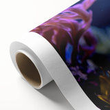 Vibrant rolled canvas wall art showcasing a stunning marine life fish design, featuring colorful aquatic creatures on a textured surface, perfect for ocean-themed decor.
