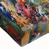 Close-up of a vibrant marine life fish design stretched canvas wall art, showcasing colorful aquatic species and intricate details, perfect for ocean-themed decor.