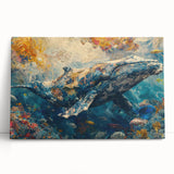 Stretched canvas wall art showcasing vibrant marine life, featuring colorful fish designs in a coastal setting, perfect for beach-themed decor and ocean lovers.
