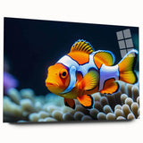 Colorful acrylic glass wall art showcasing a stunning marine life fish design from the 35-piece collection, perfect for enhancing coastal-themed decor.