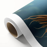 Vibrant rolled canvas wall art featuring a colorful marine life fish design, showcasing intricate details and textures, ideal for ocean-themed decor enthusiasts.