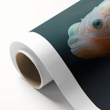 Vibrant marine life wall art design on rolled canvas, showcasing colorful fish and aquatic elements, perfect for ocean-themed decor in homes or offices.