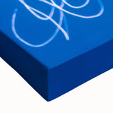 Close-up of a vibrant jellyfish design on stretched canvas wall art, showcasing intricate details and fluid colors, perfect for marine life enthusiasts and home decor.