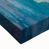 Close-up of a vibrant jellyfish wall art design on stretched canvas, showcasing intricate details and colors, perfect for marine life enthusiasts and modern decor.