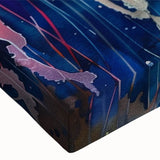 Close-up of a vibrant marine life jellyfish wall art design on stretched canvas, showcasing intricate details and colors, perfect for ocean-themed decor.