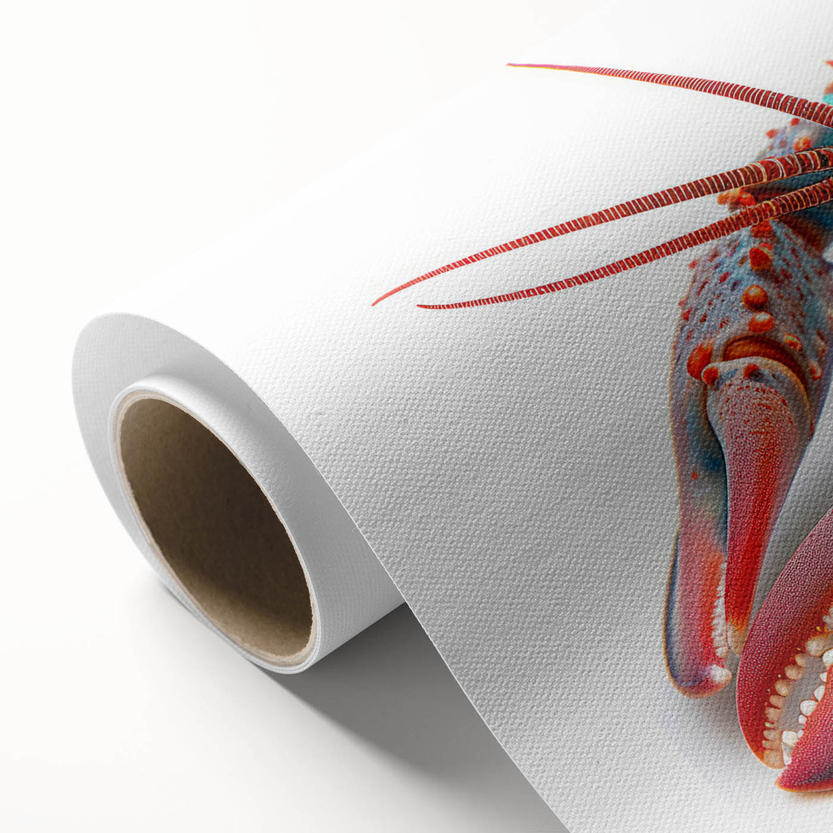 Vibrant rolled canvas wall art showcasing a detailed marine life design featuring a lobster, perfect for ocean-themed decor. Ideal for enhancing coastal interiors or marine enthusiasts’ spaces.