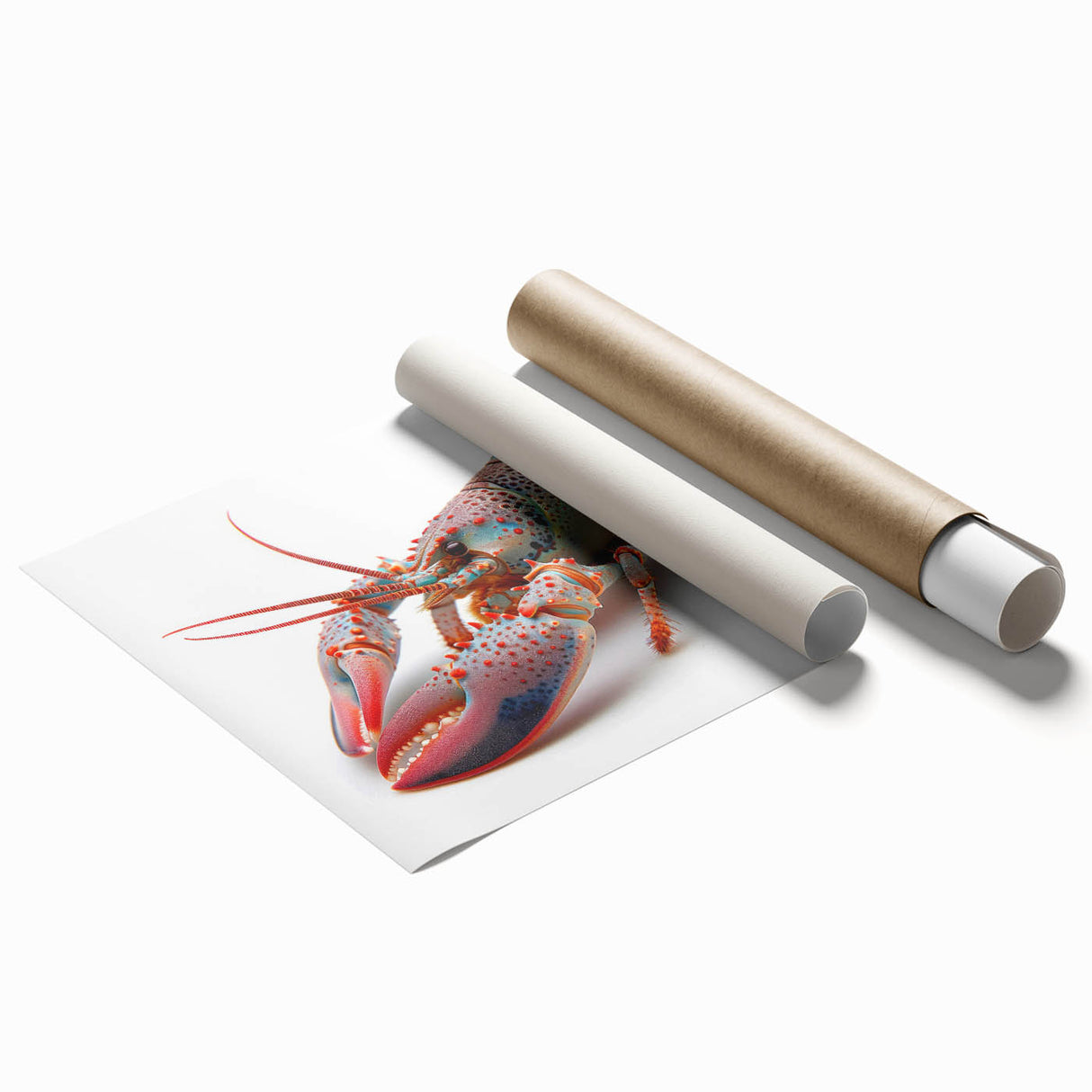 Lobster-themed wall art print showcasing intricate marine life design, featuring vibrant colors and detailed illustrations, perfect for ocean lovers and coastal decor.