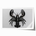 Lobster-themed wall art print showcasing intricate marine life design in vibrant colors, rolled for easy display and shipping, perfect for ocean lovers.