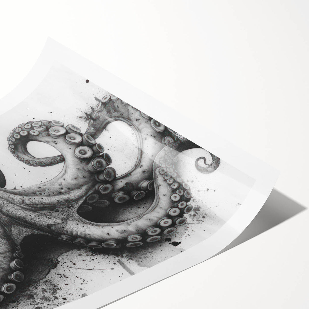 Vibrant octopus wall art design in ocean hues, showcasing intricate details of marine life, ideal for nautical-themed decor. Perfect for art enthusiasts and ocean lovers.