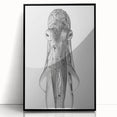 Framed acrylic wall art showcasing a vibrant octopus design, featuring intricate marine life details, set in a sleek black frame, perfect for ocean-themed decor.