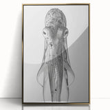 Framed wall art featuring a stunning octopus design in vibrant colors, set against a gold acrylic background, ideal for marine-themed decor. Perfect for ocean lovers.