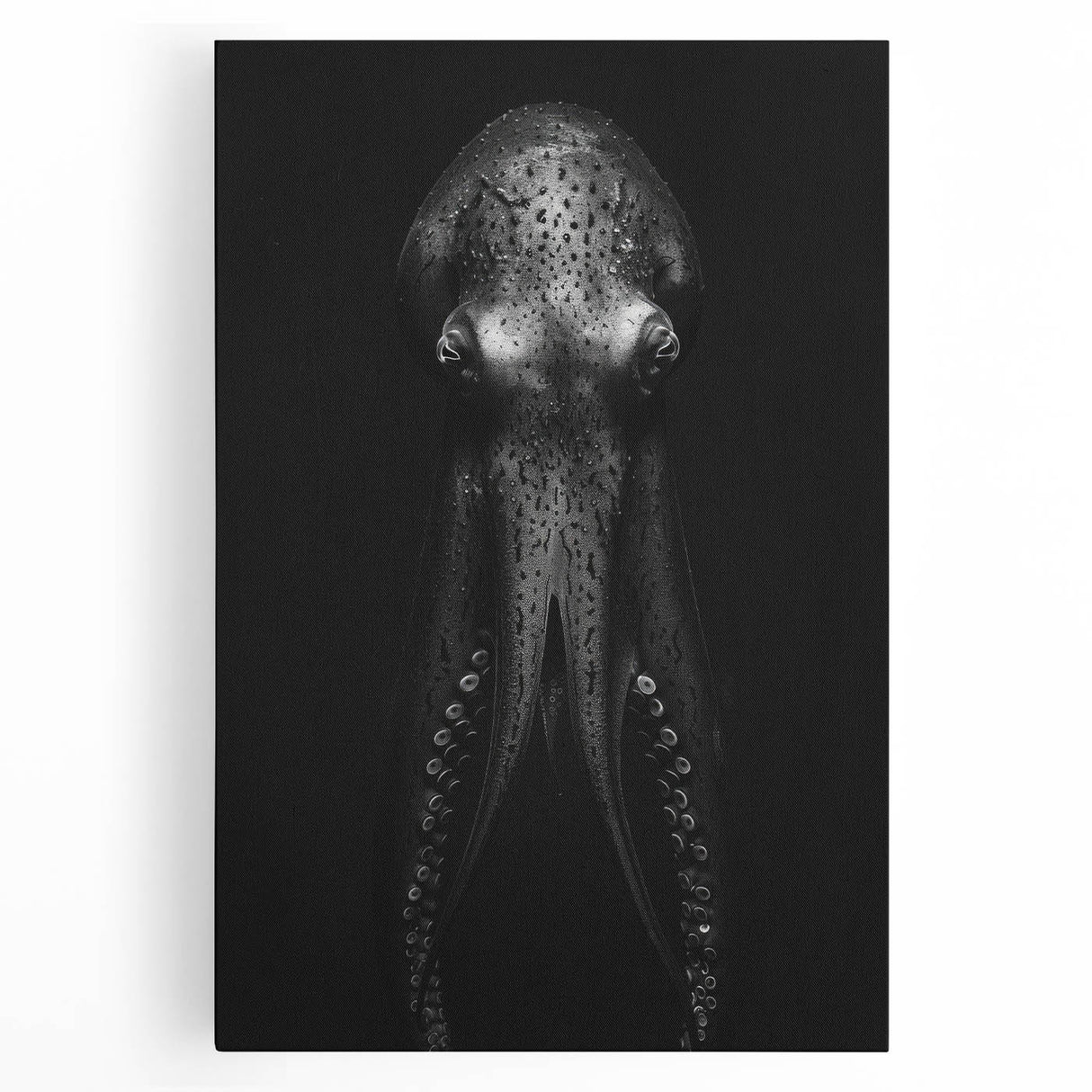 Vibrant stretched canvas wall art depicting a colorful octopus design, showcasing intricate details and bold hues. Ideal for marine life enthusiasts and contemporary decor.