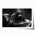 Colorful marine life wall art print showcasing a vibrant ray design, featuring intricate details and textures, ideal for ocean-themed decor and art enthusiasts.