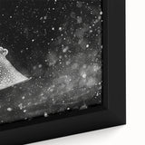 Framed canvas wall art depicting a vibrant marine life design featuring a majestic ray, showcasing intricate details and vivid colors, perfect for ocean-themed decor.