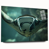 Acrylic wall art collection showcasing a vibrant marine life ray design. The artwork features intricate details and bright colors, displayed in a sleek, modern side view without pins. Perfect for ocean lovers and contemporary home decor.