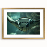 Framed wall art collection featuring a vibrant marine life ray design, complete with a gold mat and frame, perfect for ocean-themed home decor.