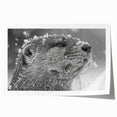 Vibrant wall art print featuring a playful sea otter swimming among colorful marine life, designed to enhance coastal-themed decor with its cheerful colors and intricate details.