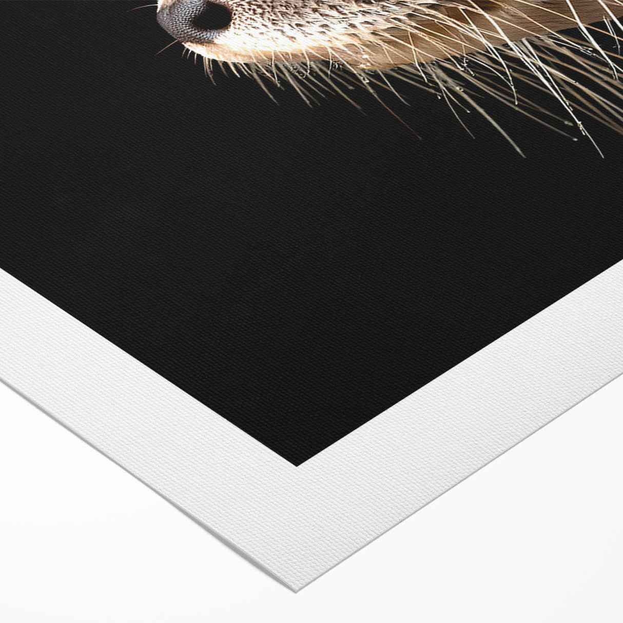 Rolled canvas featuring a vibrant sea otter design, showcasing marine life in playful colors, perfect for ocean-themed home decor or art collections.