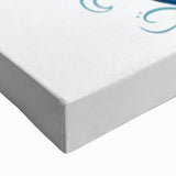 Close-up of a vibrant seahorse design on stretched canvas wall art, showcasing intricate marine life details and vivid colors, perfect for ocean-themed decor.