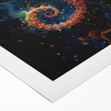 Rolled canvas wall art showcasing a vibrant seahorse design, featuring intricate marine life details and rich colors, ideal for ocean-themed decor.