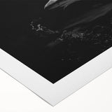 Rolled canvas wall art showcasing a vibrant shark design inspired by marine life, featuring intricate details and bold colors, ideal for ocean-themed decor.