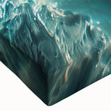 Close-up of a vibrant marine life wall art canvas showcasing a detailed shark design, perfect for ocean-themed decor in homes or offices. Ideal for marine enthusiasts.