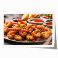 Illustration of vibrant marine life shrimp design on a rolled wall art print, showcasing intricate details and colors, perfect for ocean-themed decor. Ideal for adding a touch of underwater beauty to any space.