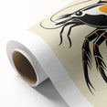 Vibrant rolled canvas wall art featuring a detailed marine life design showcasing colorful shrimp, perfect for aquatic-themed decor. Packaged securely in a tube.