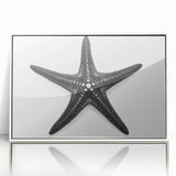 Framed wall art collection featuring a vibrant marine life design with a starfish in a white frame, perfect for coastal home decor. The acrylic finish enhances colors and details, adding an elegant touch to any room.