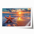 Vibrant marine life wall art featuring a detailed starfish design, showcasing intricate textures and colors, perfect for ocean-themed home decor or beach-inspired spaces.
