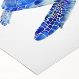 Colorful marine life wall art featuring a detailed turtle design on rolled canvas, perfect for ocean-themed decor. Ideal for adding a vibrant touch to any space.