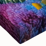 Close-up of a vibrant marine life turtle design on stretched canvas, showcasing intricate details and vivid colors, perfect for ocean-themed decor.