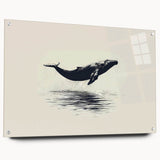 Acrylic wall art showcasing a stunning marine life design featuring a whale in a vibrant color palette. Ideal for ocean-themed decor, this piece is displayed with pins for easy hanging. Perfect for adding a touch of nature to any space.