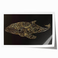 Colorful wall art print showcasing a majestic whale design, set against a vibrant marine life background, perfect for ocean-themed decor and art enthusiasts.