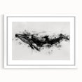 Framed wall art featuring a detailed whale design in a marine life theme, presented with a white mat and sleek frame, perfect for ocean-inspired decor.