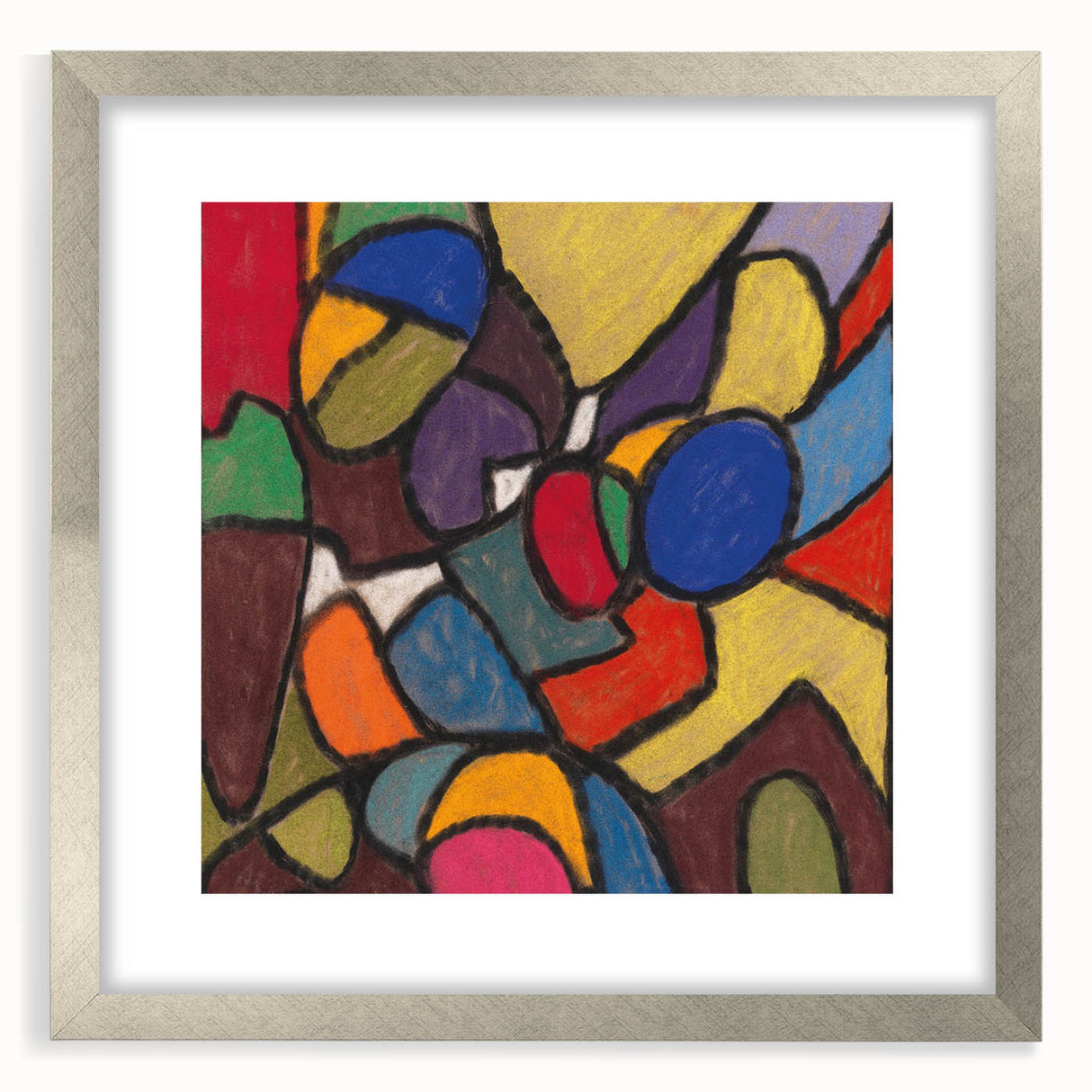 Textured abstract art print in muted earth tones on framed canvas, ideal for bedroom ambiance.