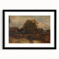 Extra large abstract art print with vibrant, textured colors on canvas, framed in black, suitable for living room decor.