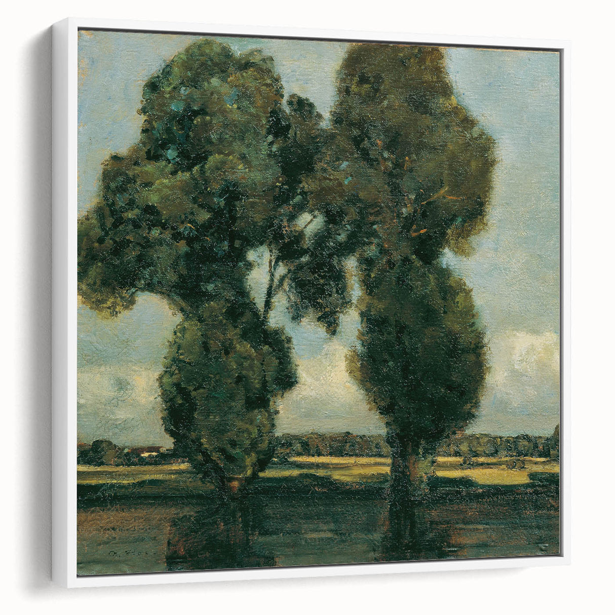 Vintage poster art featuring colorful abstract design on extra large framed canvas, ideal for living room decor.