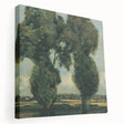 Abstract design by Adolf Holzel in muted earth tones on a large stretched canvas, suitable for kitchen wall art.