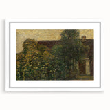 Abstract art print in soft blue and beige tones on a white framed canvas, suitable for bedroom or dining room decor.