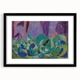 Extra large abstract art print featuring textured, colorful shapes on a black framed canvas, ideal for living room decor.