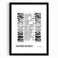 Extra large abstract art print featuring textured, colorful brush strokes on a black framed canvas.