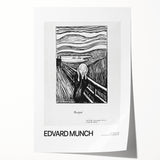 Extra large rolled print of Edvard Munch's floral art in vibrant colors, ideal for art wall dining room or bathroom.