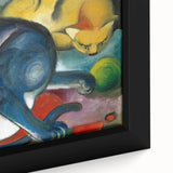 Extra large black wall art featuring a colorful, textured abstract design on a framed canvas, ideal for living room decor.