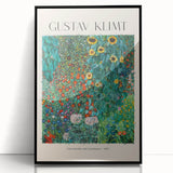 Large abstract wall art featuring mid-century modernist designs in neutral and gold tones, framed in black acrylic.
