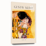 Large abstract wall art of Gustav Klimt-inspired design on acrylic glass, with muted gold and black tones.