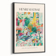 Black and white landscape art painting on framed canvas, featuring a vintage poster style, ideal for bedroom decor.