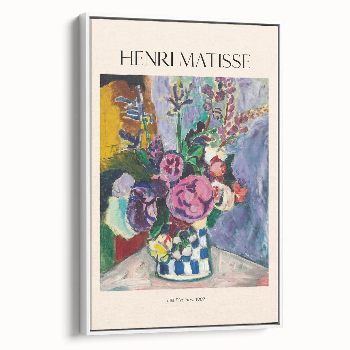 Framed canvas featuring a vintage poster-style landscape painting with muted earth tones, ideal for bedroom wall art.